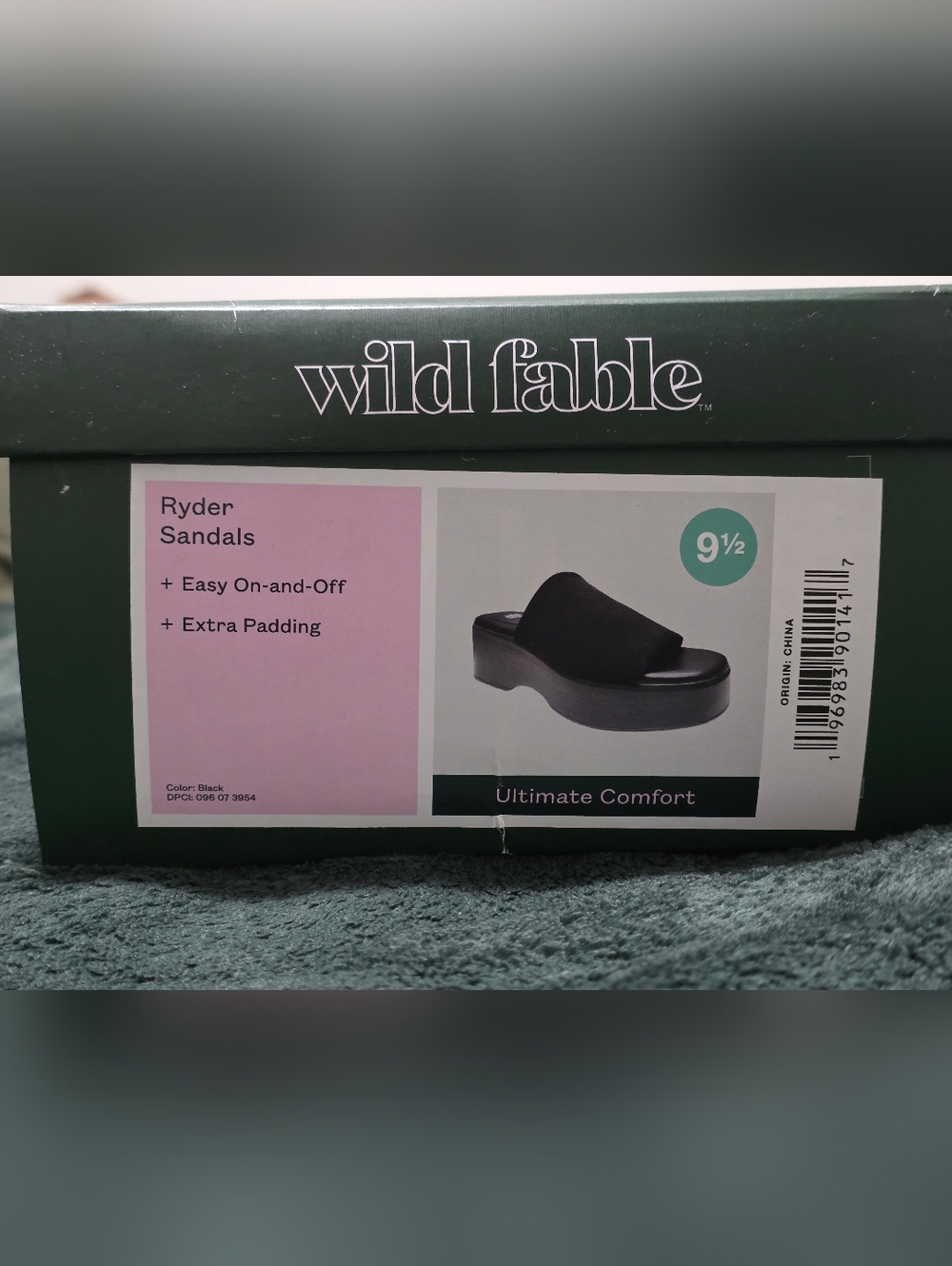 wild fable Black Platform Slip-On Sandals - Picture 8 of 8